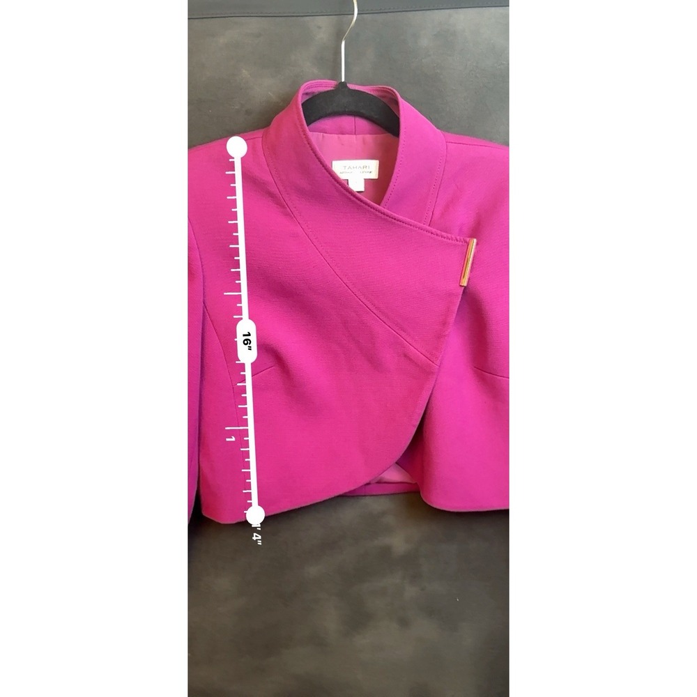 Tahari Arthur S Levine | Jackets &‎ Coats | Womens Tahari Blazer Pink - Picture 4 of 5